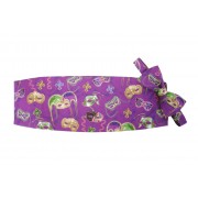 Bourbon Street Masks Mardi Gras Cummerbund and Bow Tie